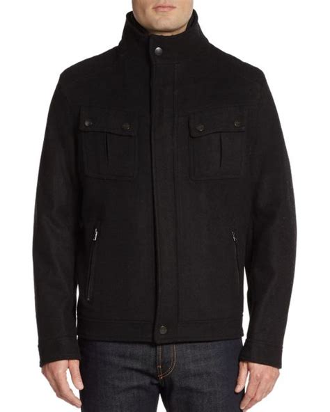 Michael Kors Wool Blend Fly Front Hipsterjacket 